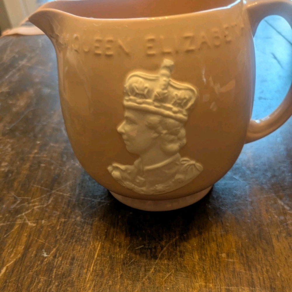 Queen Elizabeth Commemorative Tan Jug